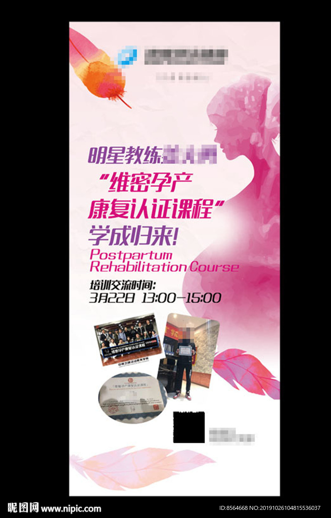 维密孕产康复促销展架