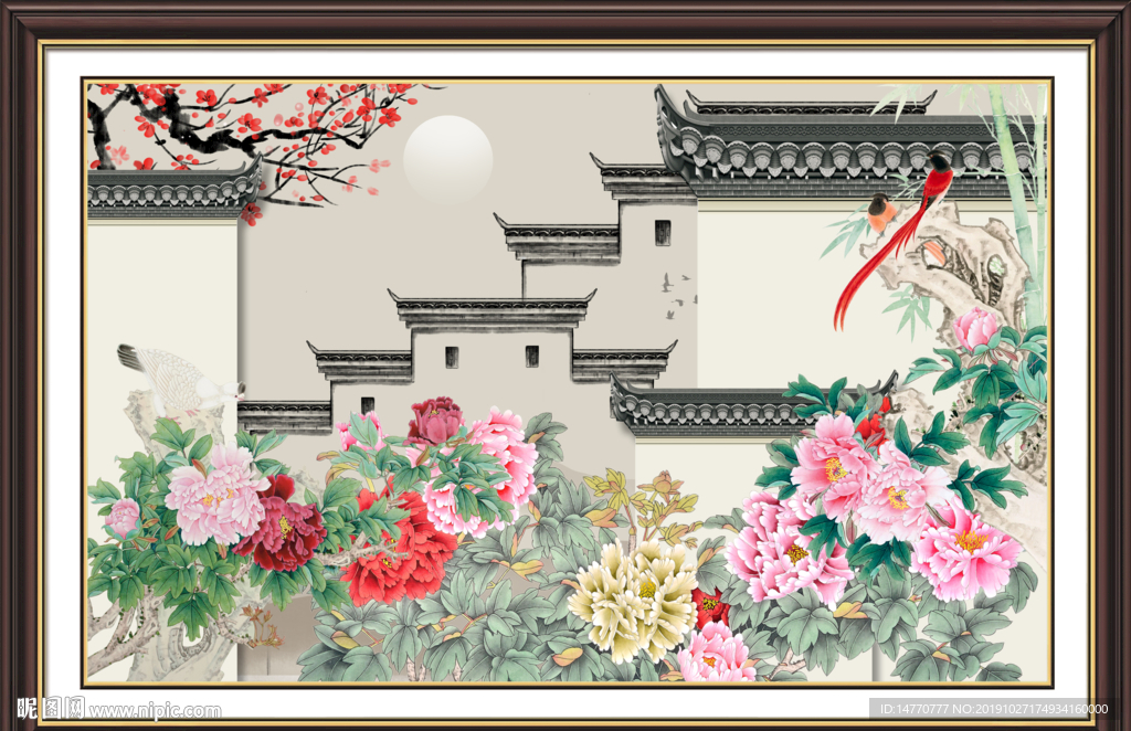 国画牡丹
