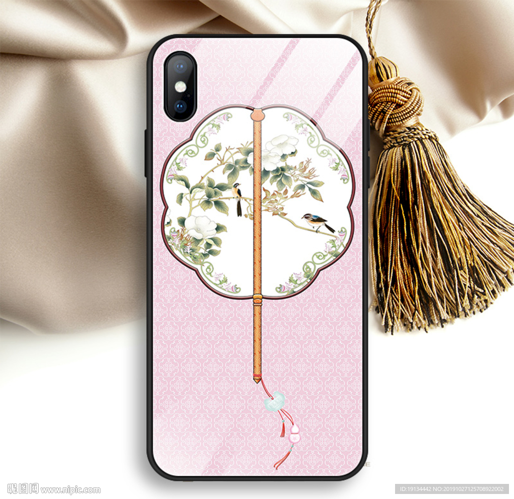 工笔花鸟古风手机壳设计