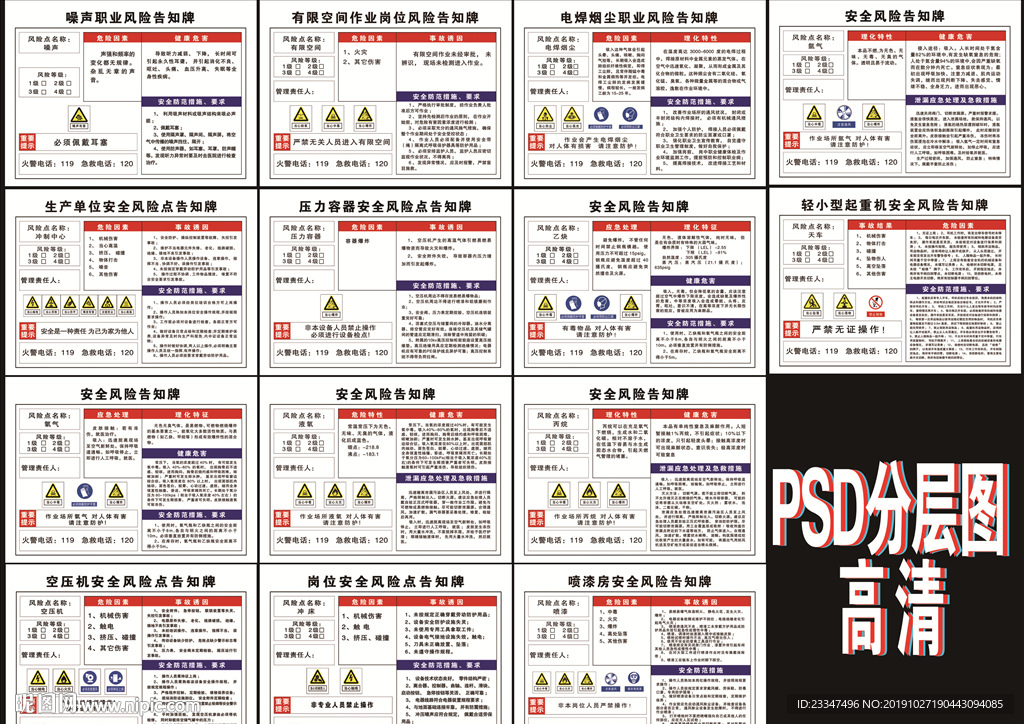 工业用安全告知牌