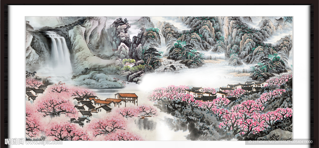 中堂画山水