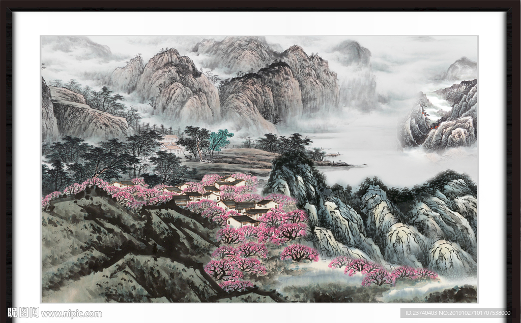 中堂画山水