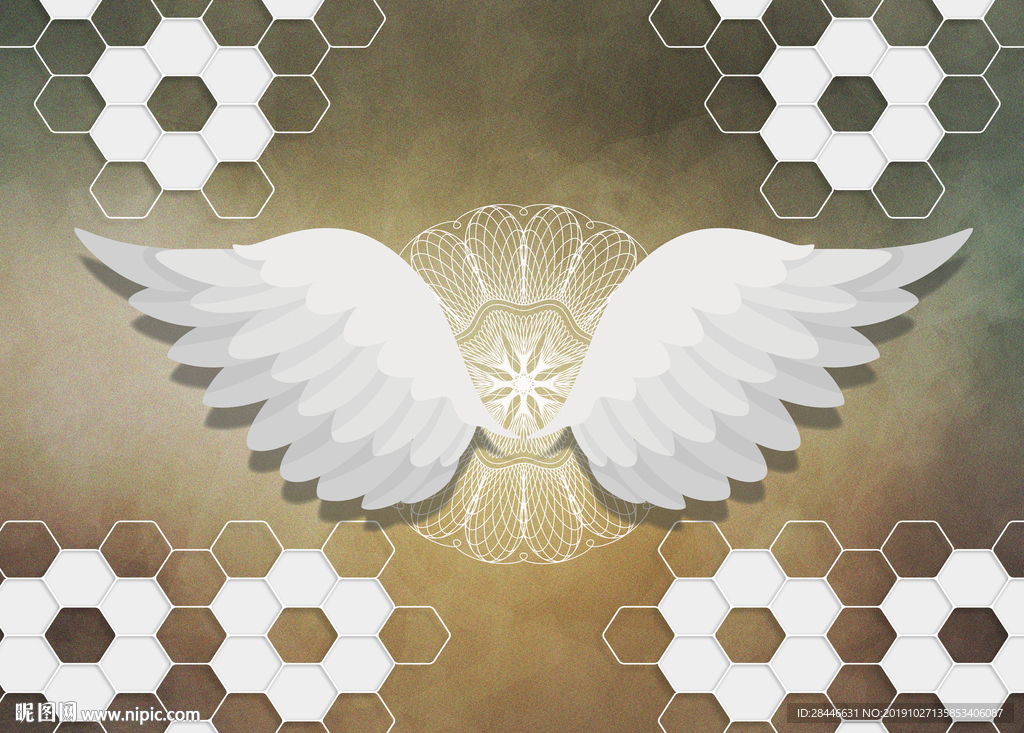 北欧网红翅膀背景墙