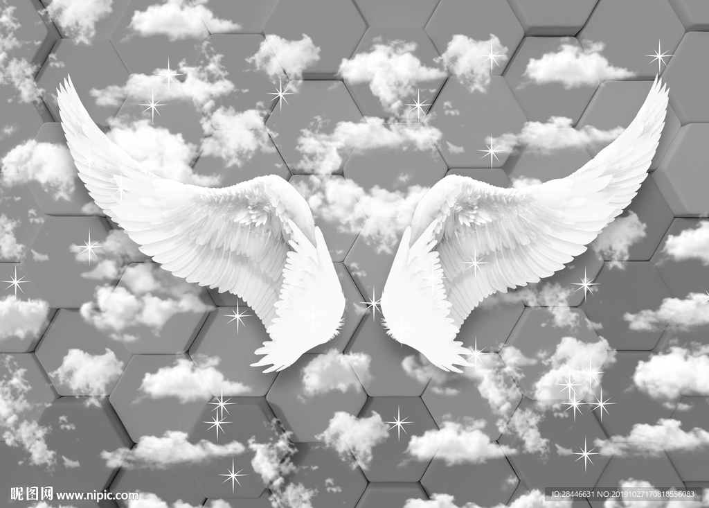 北欧网红翅膀背景墙