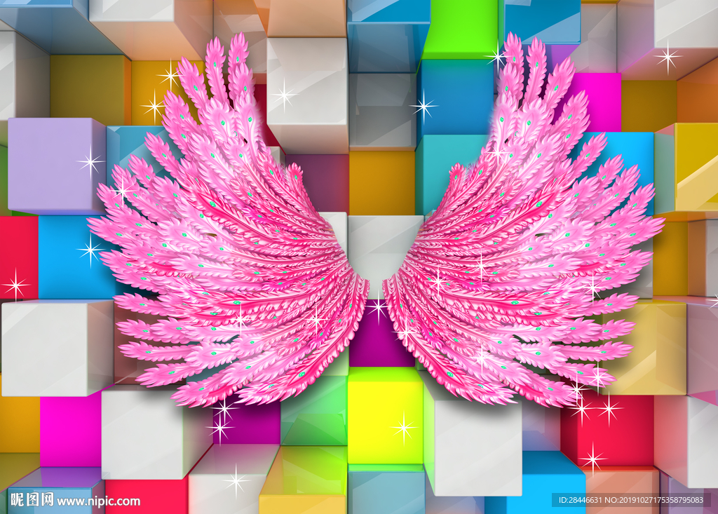 北欧网红翅膀背景墙