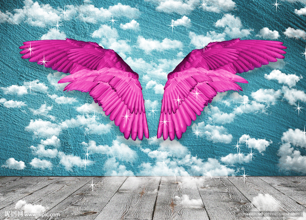 北欧网红翅膀背景墙