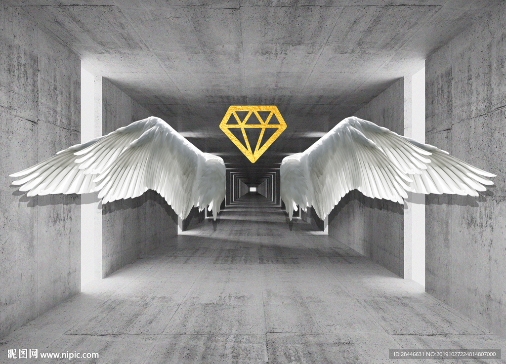 北欧网红翅膀背景墙