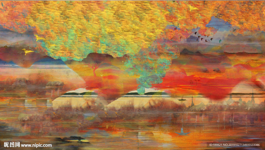 抽象油画