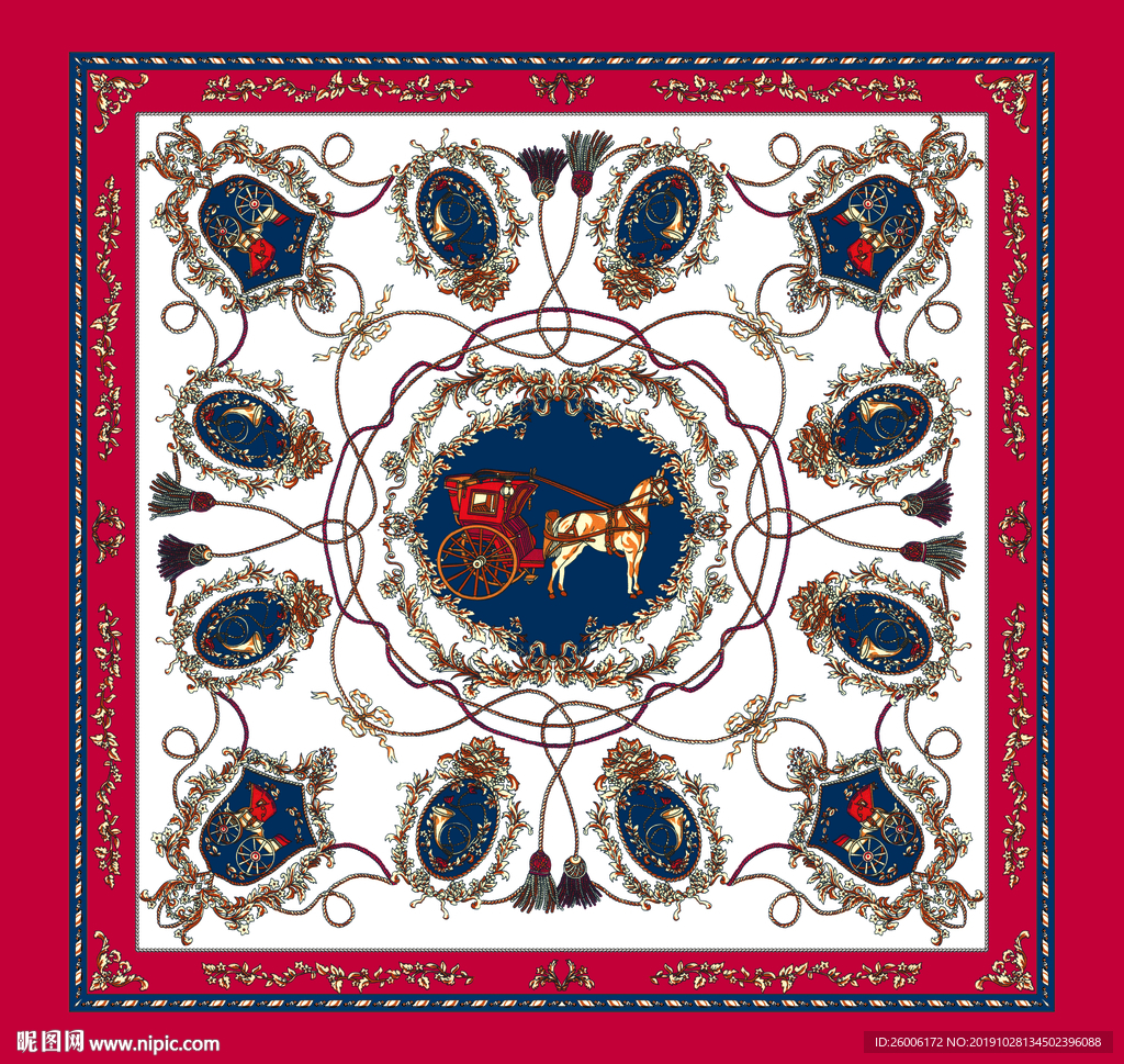 数码印花 大牌花  复古花