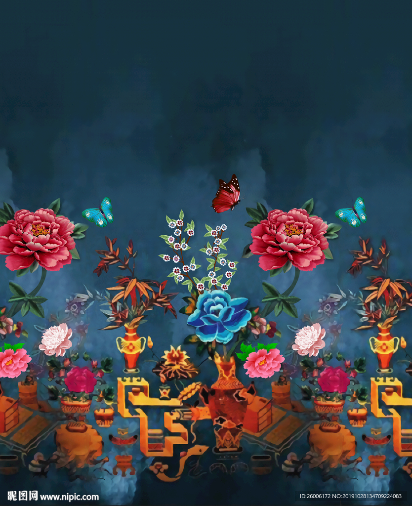 数码印花 大牌花 佩斯利