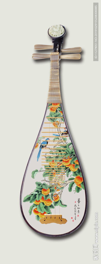 琵琶水果装饰画