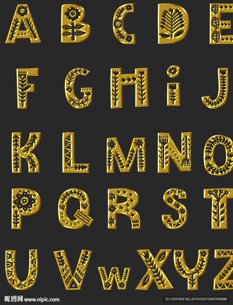 金属字母
