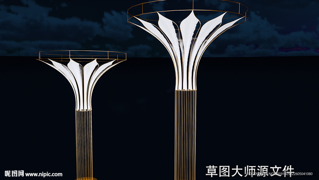 新款花柱建模