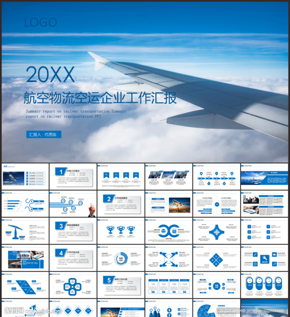 航空物流空运企业工作汇报ppt