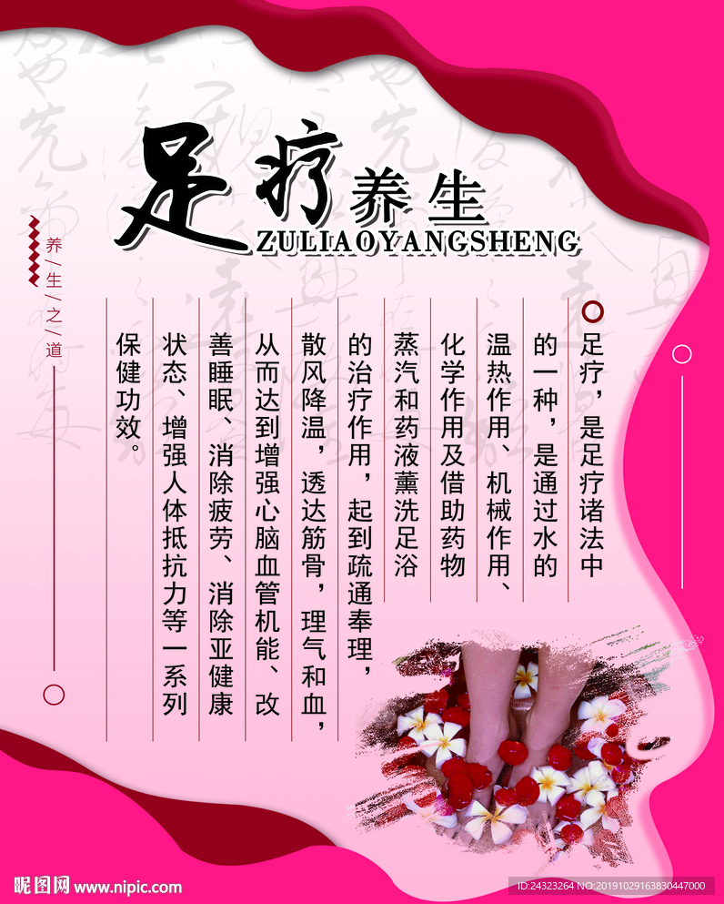 足疗 养生展板 五行养生 美容