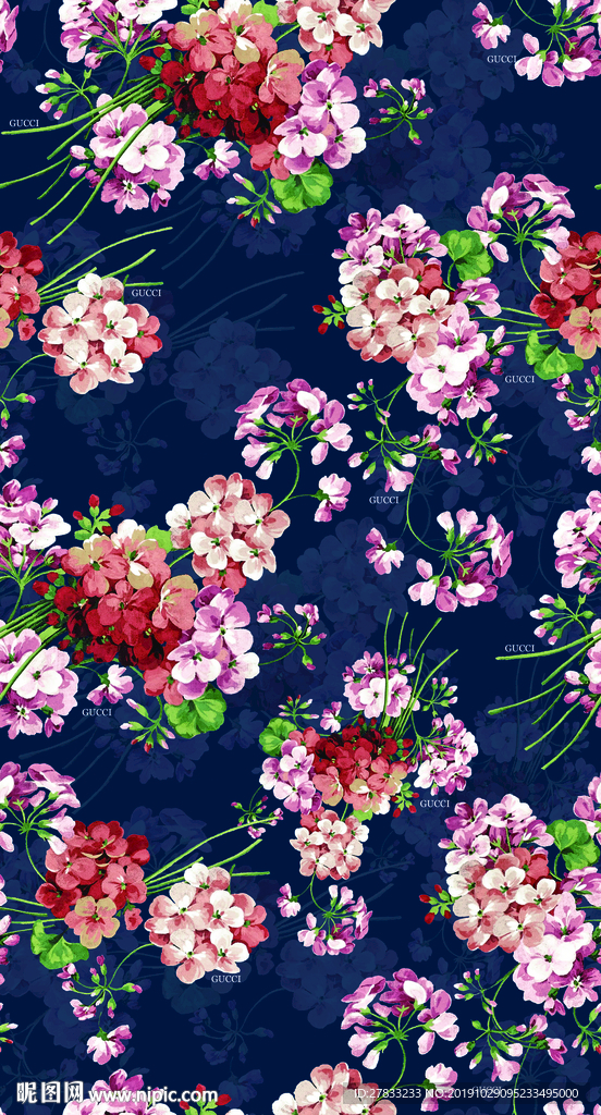 大牌 花卉  男装 女装 图案