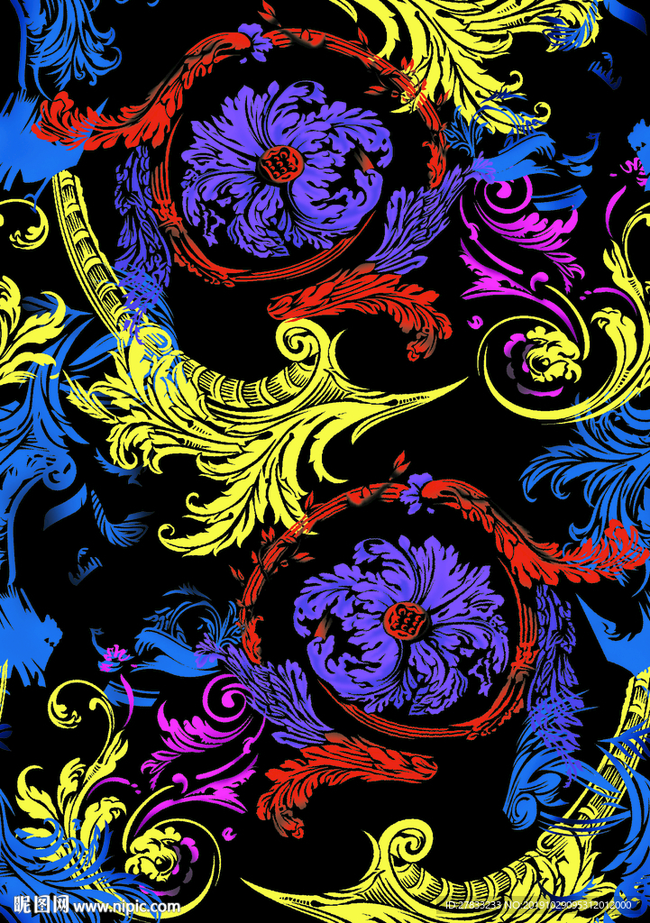 大牌 花卉  男装 女装 图案