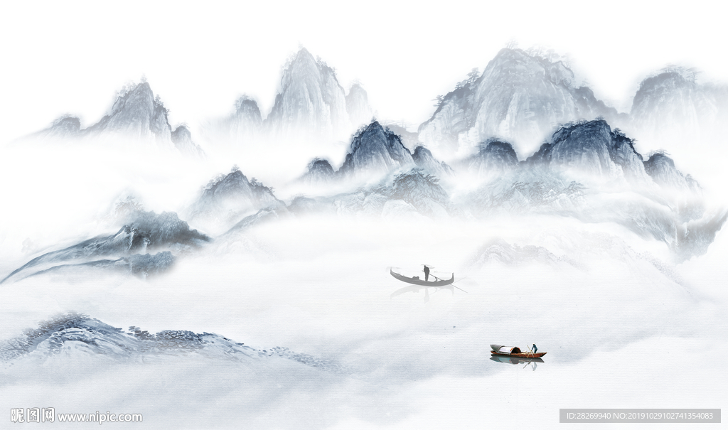 抽象水墨山水