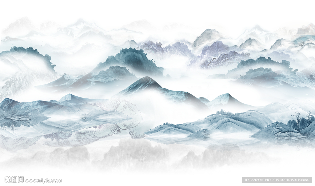 抽象水墨山水