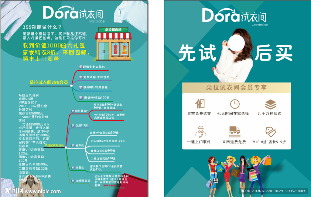 服装先试后买宣传单