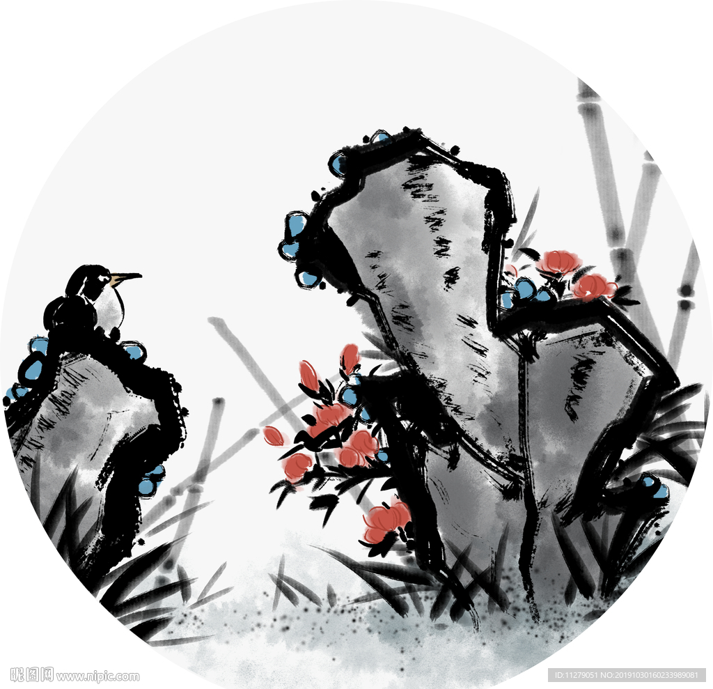 山水水墨画