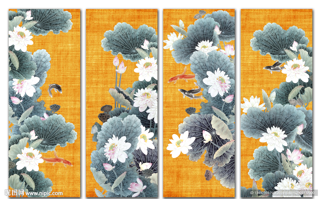 国画荷花