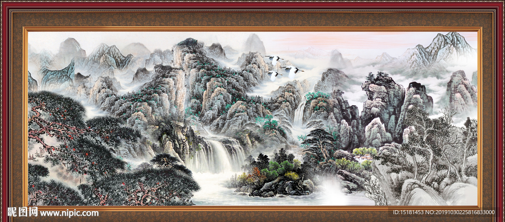 巨幅山水画