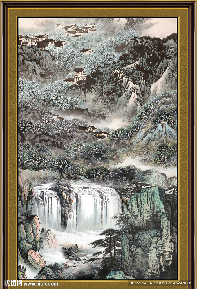 竖幅中国画