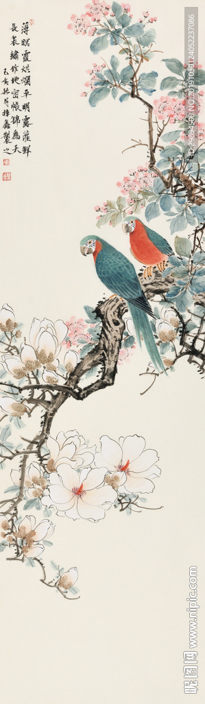 装饰画古典水墨花鸟虫鱼