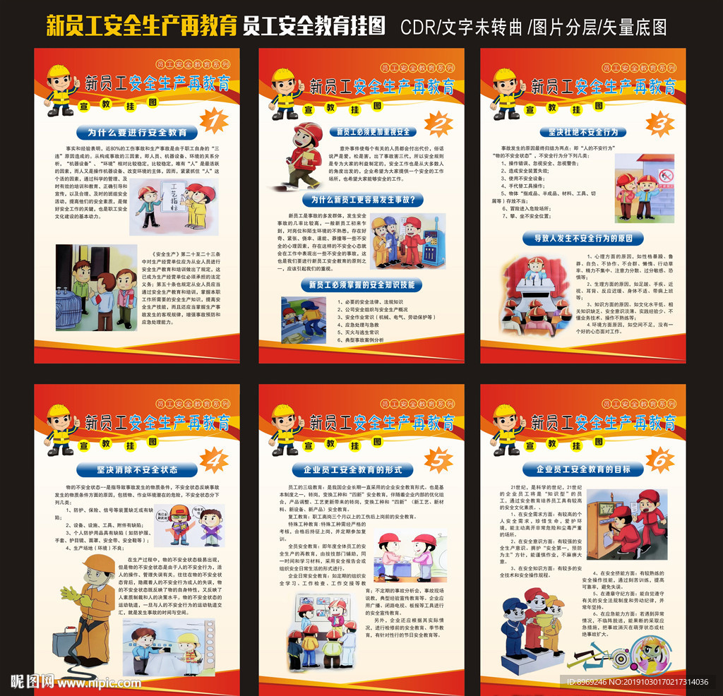 新员工安全生产再教育宣教挂图
