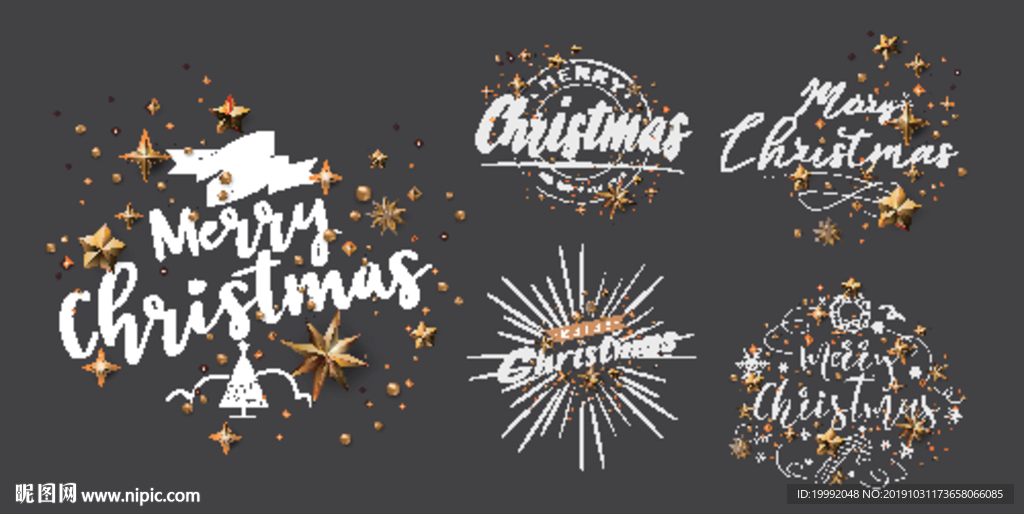 多款圣诞快乐标题