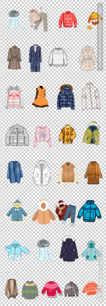 棉服外套毛衣针织衫棉袄手绘卡通