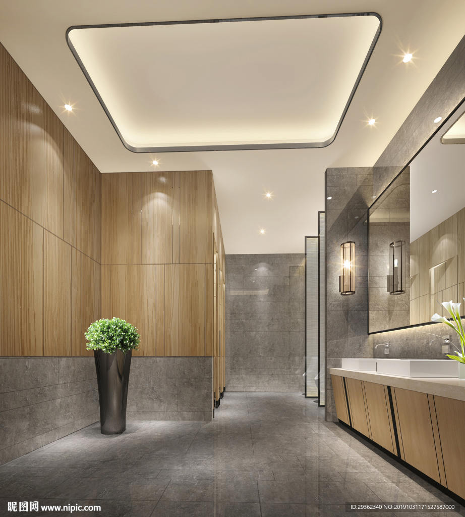 办公楼洗手间设计效果图