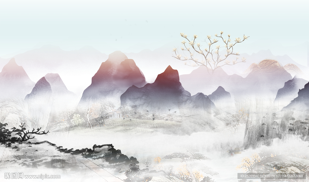 抽象山水画