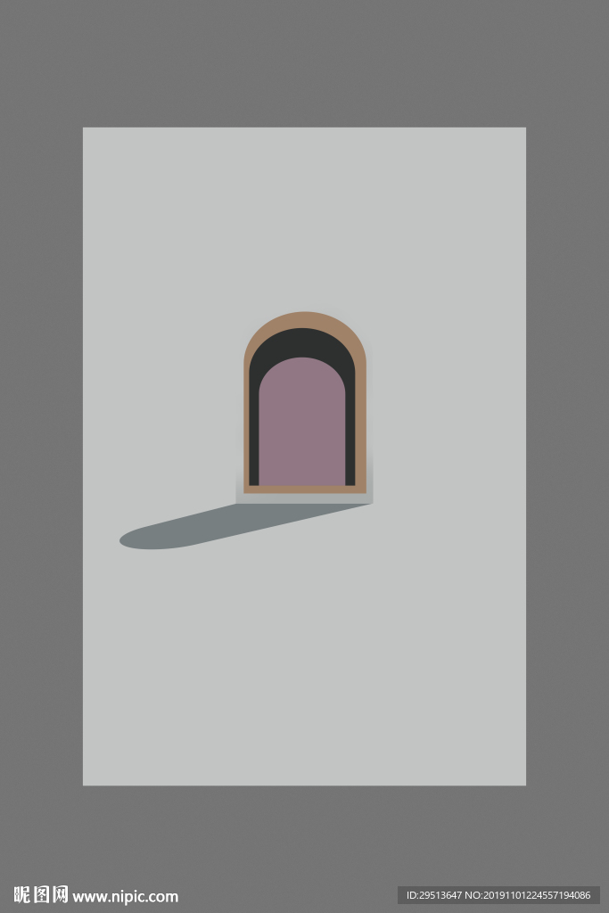 北欧拱门装饰画