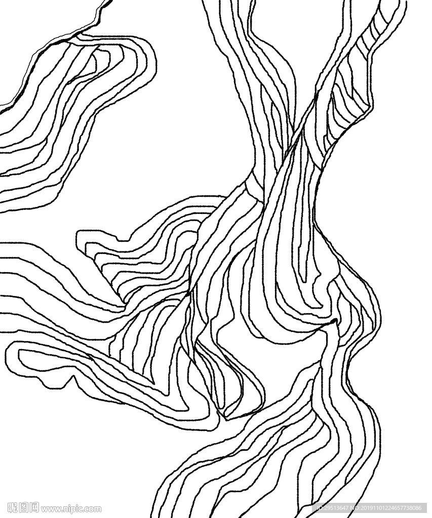 抽象线条装饰画