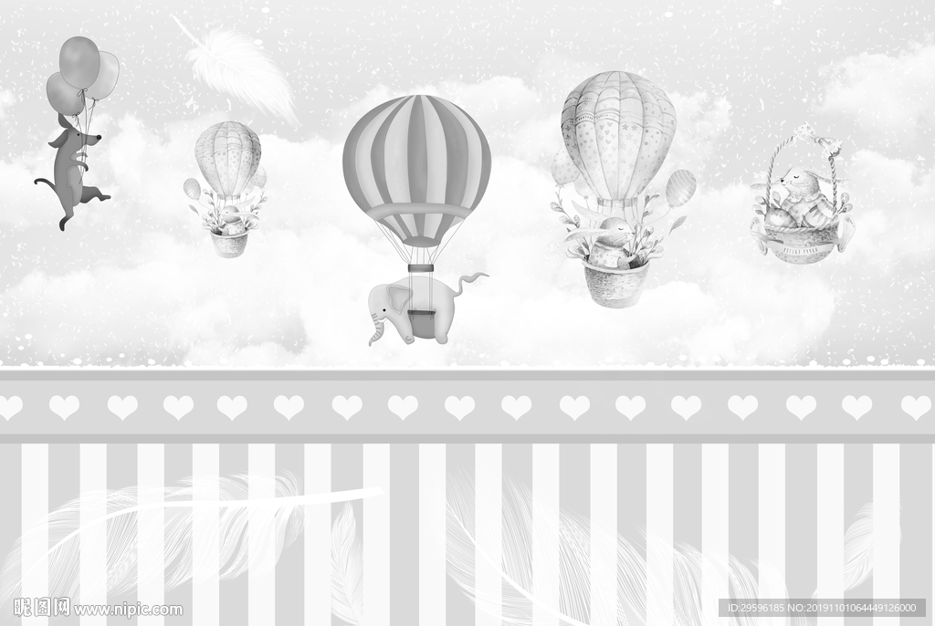 儿童房欧式装饰画 TIF分层