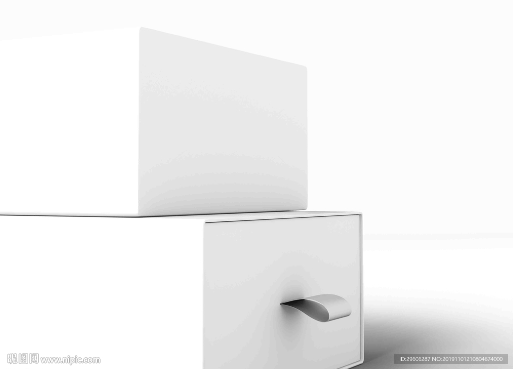 包装盒 白模