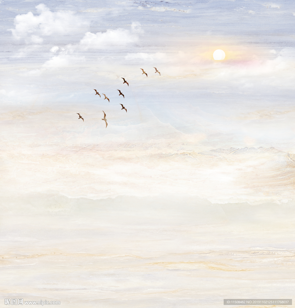 蓝天白云大理石纹