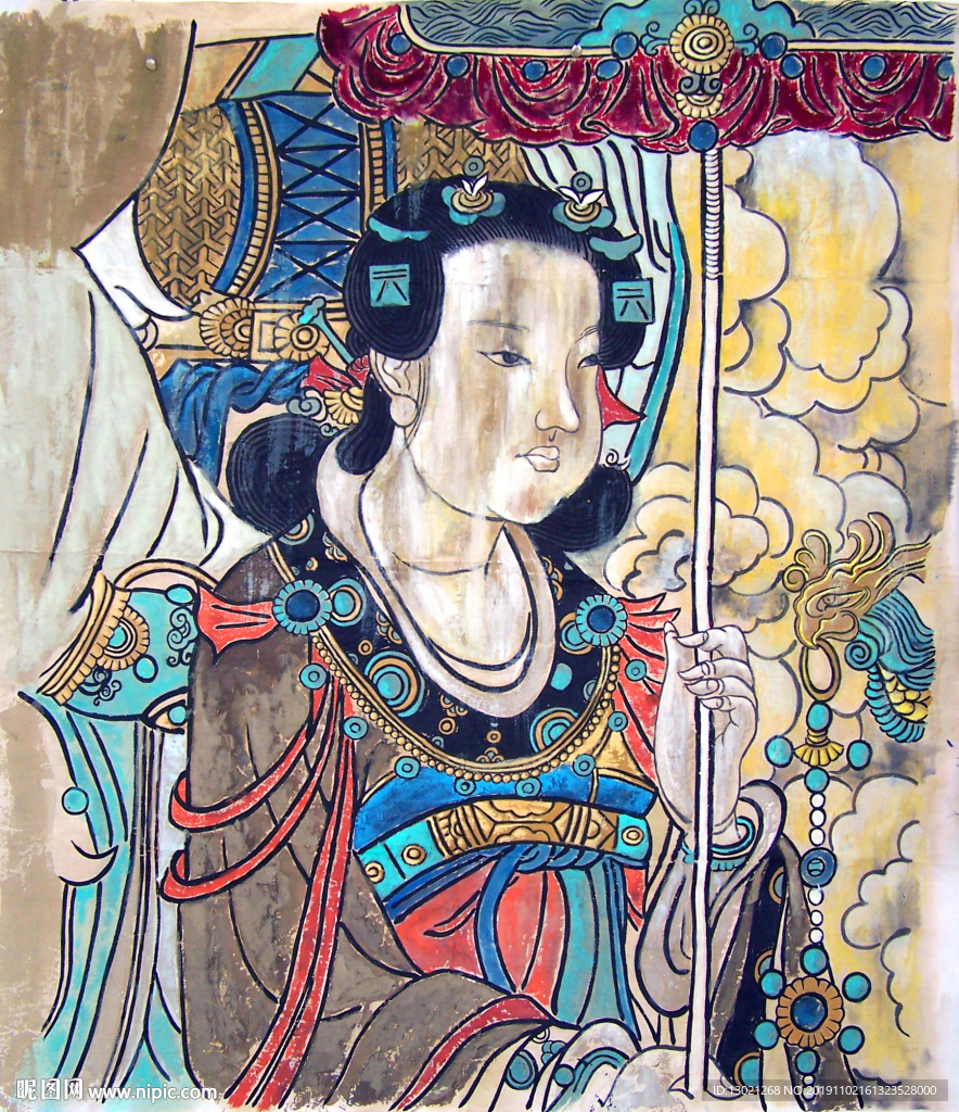 永乐宫壁画临摹重彩