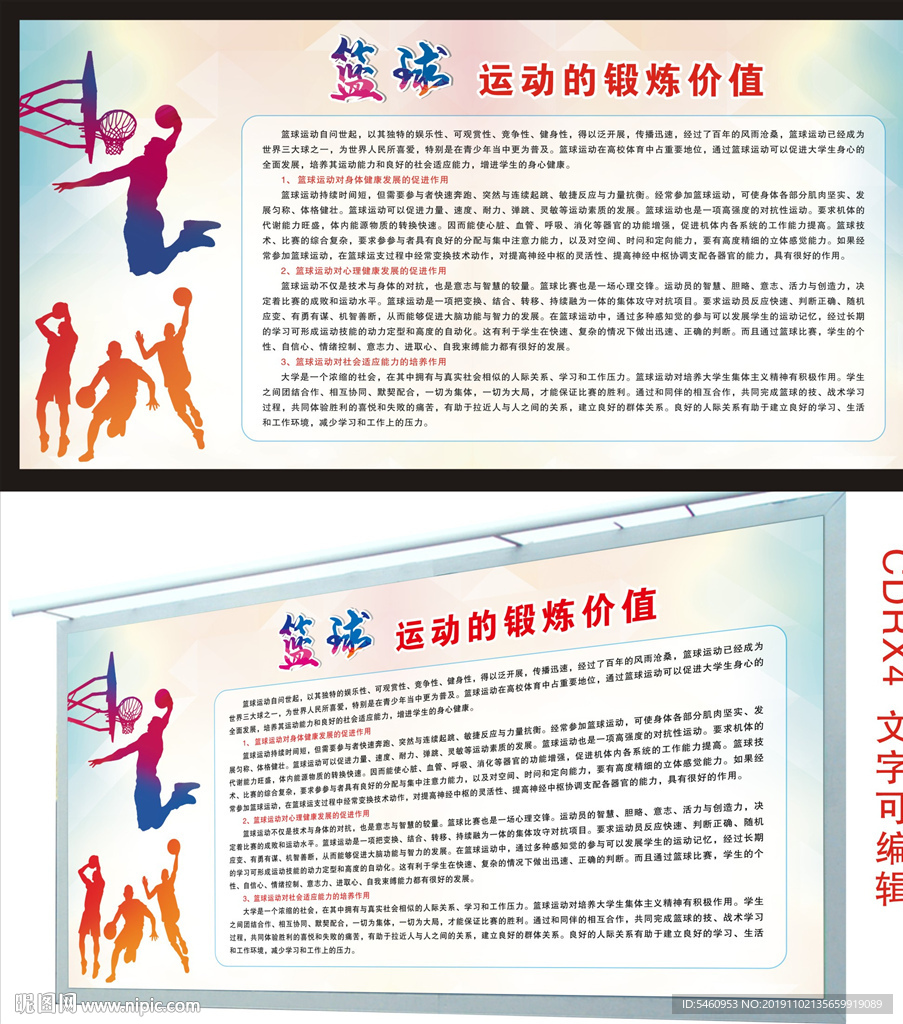 篮球运动宣传展板图片