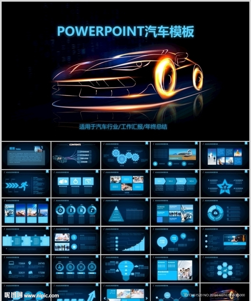 炫酷汽车行业PPT