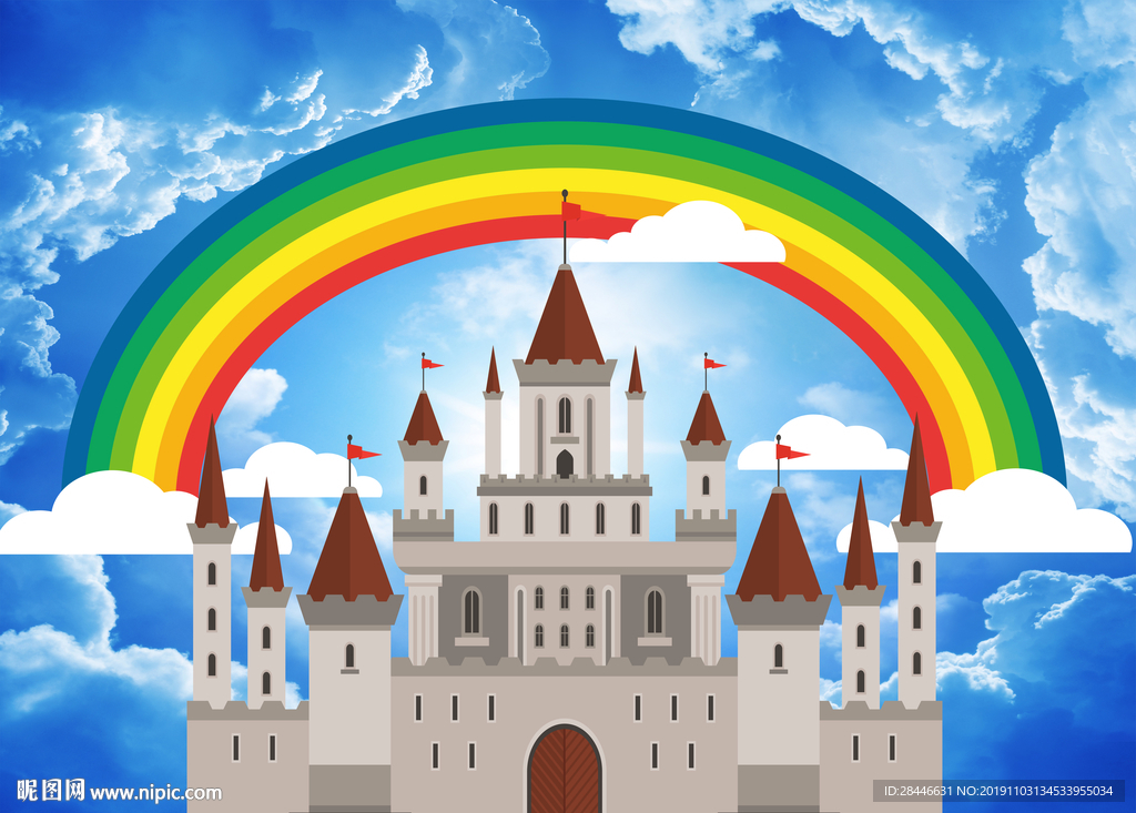 卡通儿童房背景墙