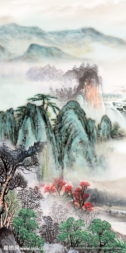 大气玄关新山水画 TIF分层