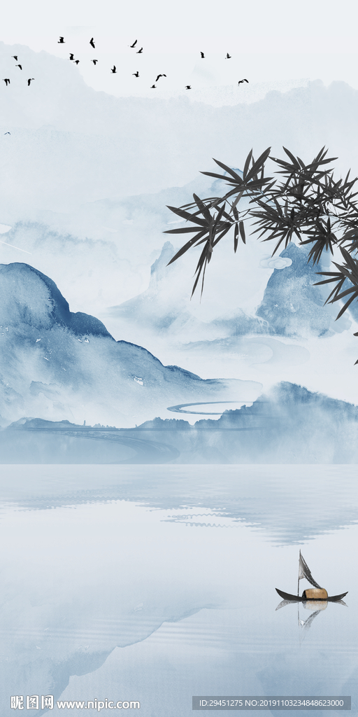 中式 国画新山水画 TIF分层