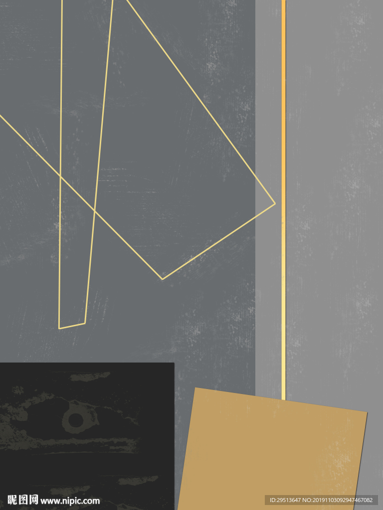 线条色块装饰画