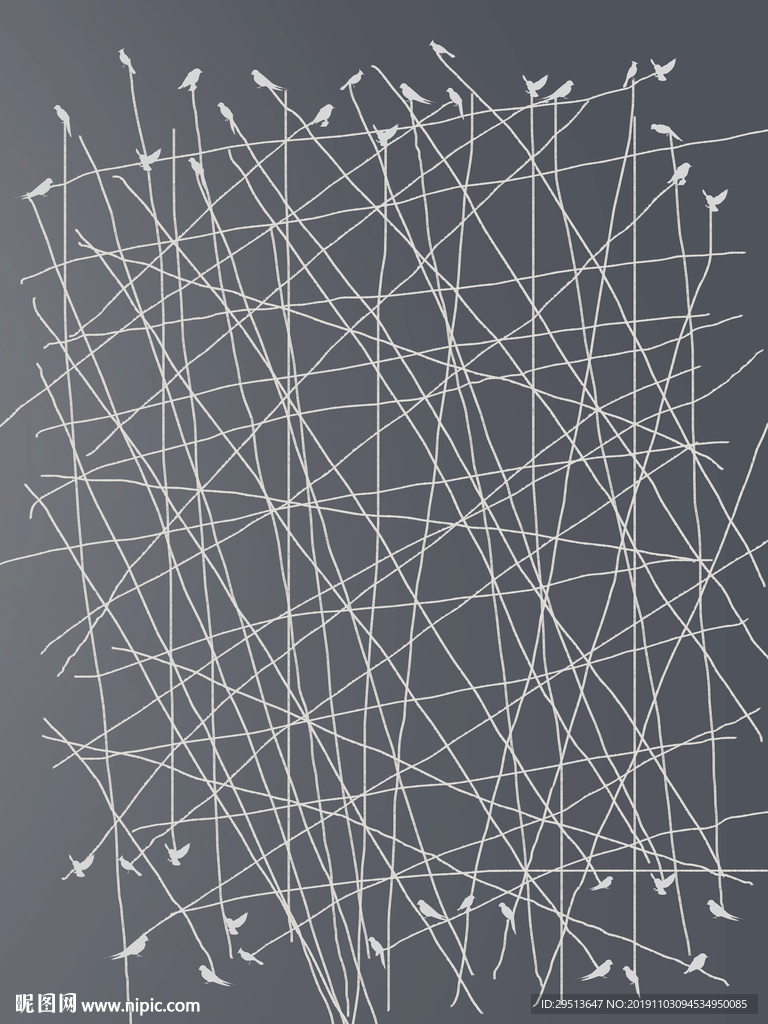 抽象线条装饰画