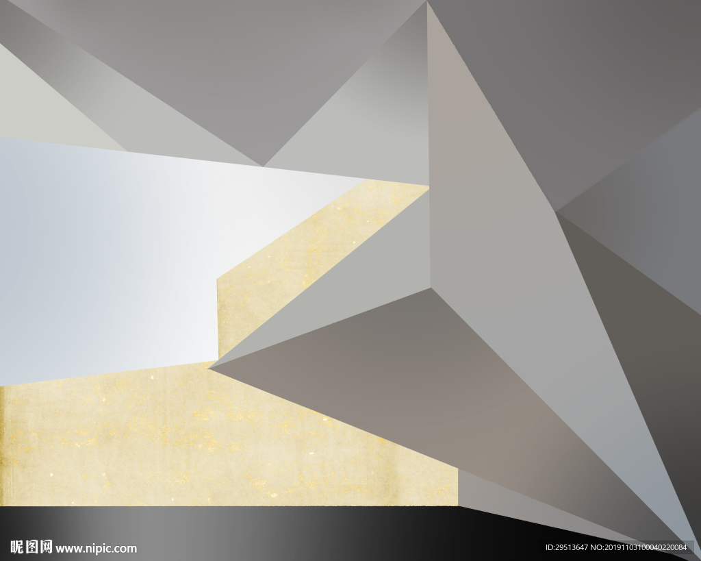 抽象色块装饰画