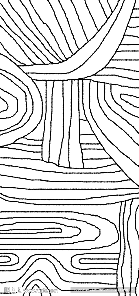 抽象线条装饰画