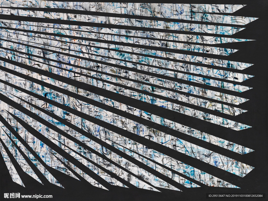 线条抽象装饰画放射状